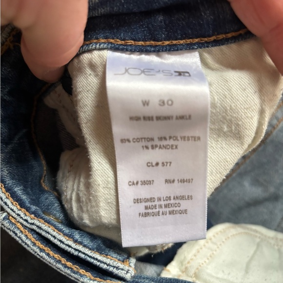 Joe's Jeans Women's‎ Blue Distressed Skinny Jeans high rise stretchy - Picture 3 of 3